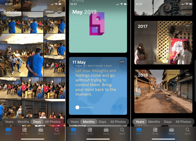 iOS 13 Photos App New View