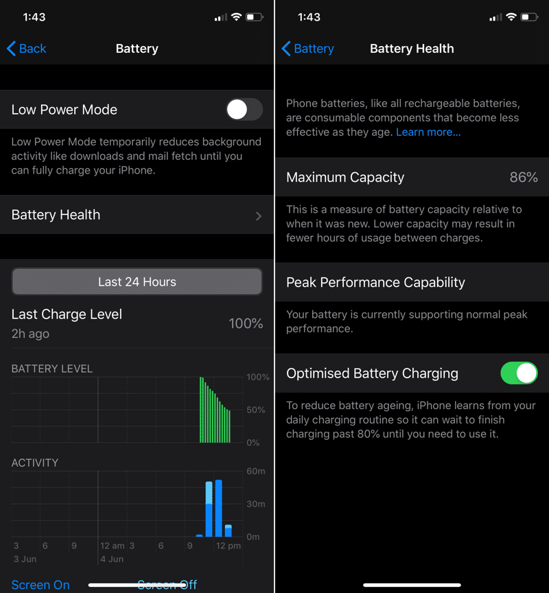 iOS 13 Optimized Battery Charging