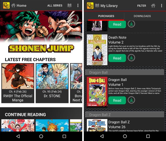 shonen jump manga app iphone android