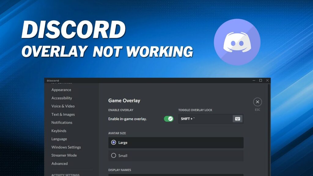 Discord overlay not working