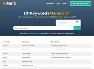 Keysearch's LSI Keywords Generator