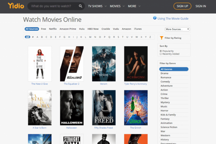 Yidio Alternatives 30 Sites To Watch Free Online Movies